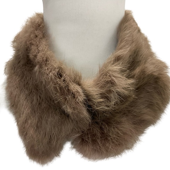 Fur and Silk Neck Warmer Scarf - Picture 13 of 13